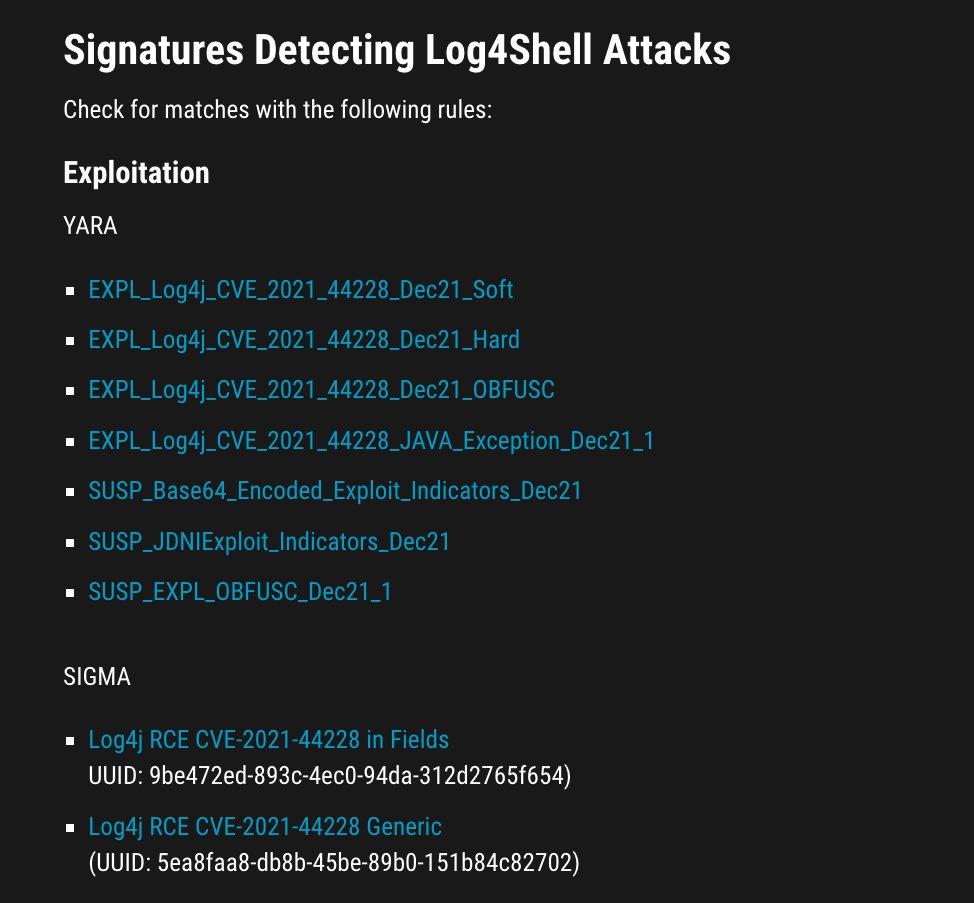 nextronsystems's tweet photo. Log4Shell Detection with Nextron Rules
#Log4Shell #RCE #Log4j #YARA #Sigma #SIEM #CompromiseAssessment
https://t.co/yuTzOuW9qy https://t.co/to9fqZeLgn