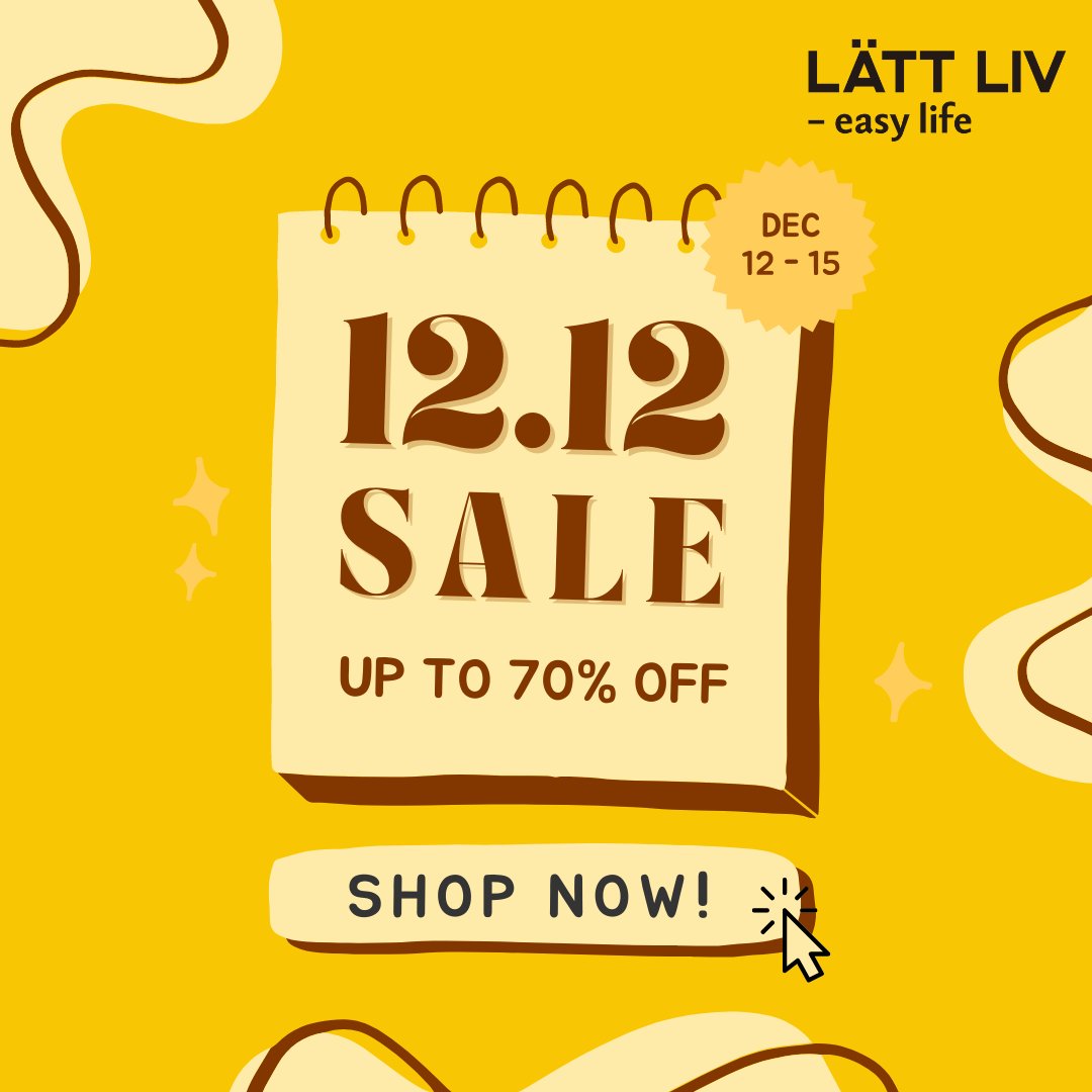 lattlivph's tweet photo. HAPPY 12.12! 🥳 Don't miss our last biggest sale of the year with up to 70% off on selected LATT LIV items and exclusive discount vouchers only on our official Shopee and Lazada stores!

Visit https://t.co/R9LfiuicPF to SHOP NOW! 
#EasyLifeWithLATTLIV #Shopee1212 #Lazada1212 https://t.co/SrBFqs02SZ