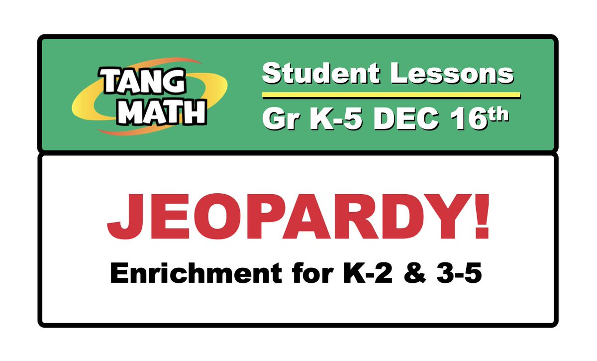 Proud and happy to have worked with almost 750,000 teachers, students &amp; parents in 2021.

Many more used our TangMath.com math program. To date, we've had more than 136 million page views.

Our final event of the year is this Thursday. Join us!

TangMath.com/UP