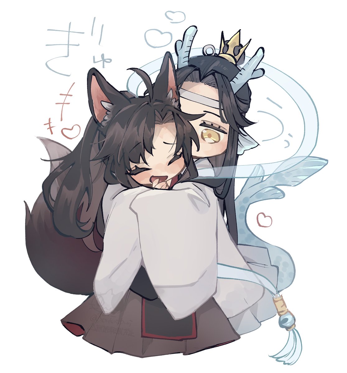 忘羨「#魔道祖師 #MDZS #忘羡 

龍狐AUなるものを学びました。
正気を保てな」|萠猫🐯💝老公愛のイラスト