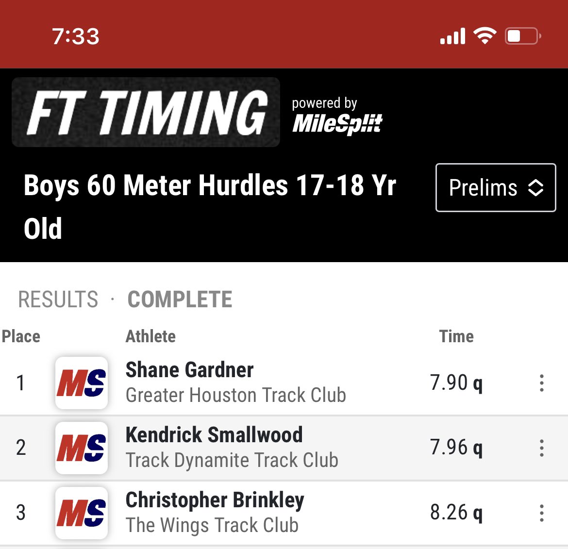 Congrats to <a href="/GH_Track/">Greater Houston Track Club</a> and @GRHSBOYSTRACK 2022 hurdler <a href="/ShaneGardner22/">Shane Gardner</a>! In the PRELIMS of the 60h he OPENED his season with 7.90🔥 That’s #15 in Tx HS HISTORY! An early season World Junior #1, and would have ranked US #7 overall in 2021! #BeGreater #APXP #FirstRace2022
