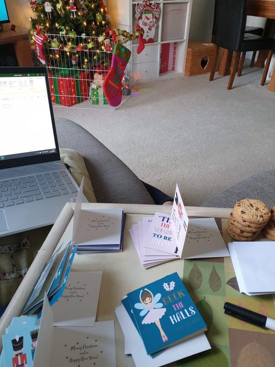 JoanneAdrian83's tweet photo. Trees up, writing Christmas cards in the warm, eating cookies and drinking hot chocolate 🥰 https://t.co/JM0WX30GZp