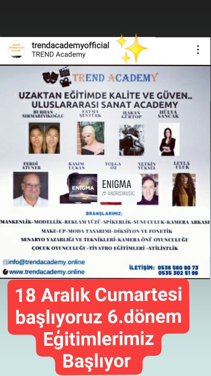 18 Aralık Cumartesi başlıyoruz 6.dönem Eģitimlerimiz Başlıyor