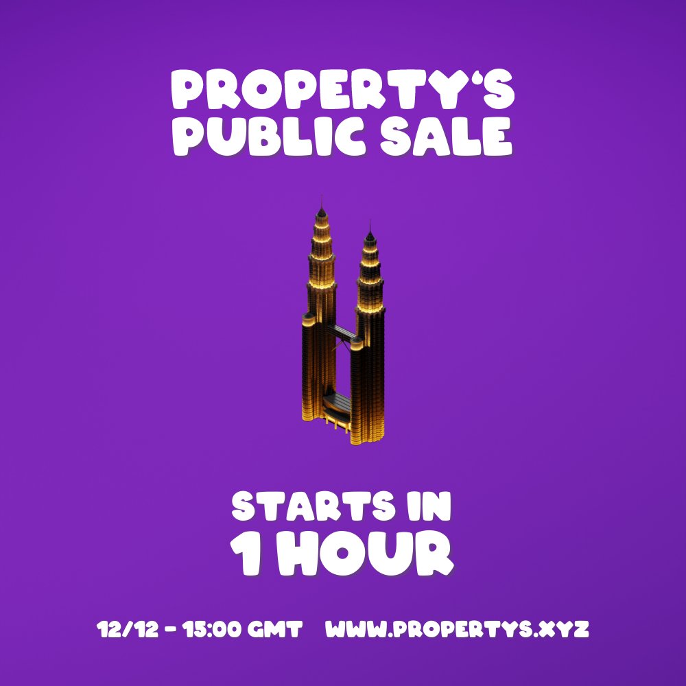 propertys_nft's tweet photo. ๐ Giveaway!
1 exclusive Property's hoodie. 1 hour.
Like, retweet, comment #houseitgoing ๐
PROPERTY'S PUBLIC SALE IN 1 HOUR.
https://t.co/pin1T8Y8PL https://t.co/iTUeJQYtXw