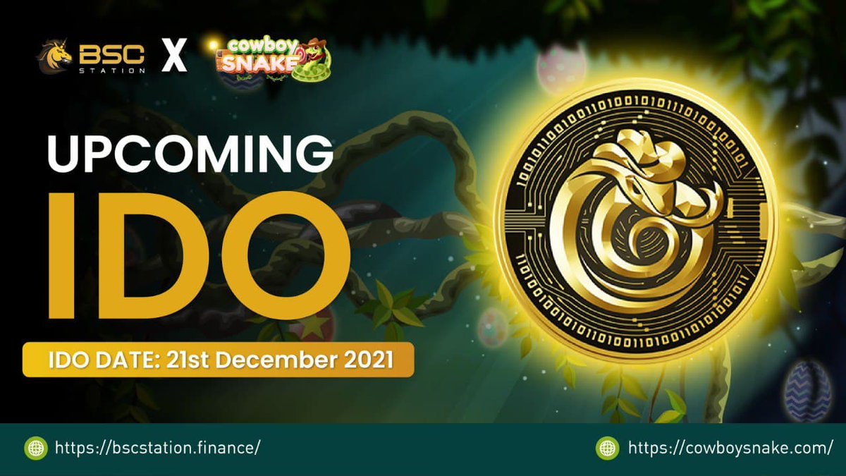 BSCS_Global's tweet image. @CowboySnake is the next IDO project on BSCStation Launchpad
👉Join at: bscstation.finance/#/launchpad

🗓 Dec 21 (UTC)
🔓 Guaranteed Round: stake min.15K BSCS or required LP tokens at: stake.bscstation.finance/#/ido-pools

📌Community Round: bitly.com.vn/vnth2s

Details: bscstation.substack.com/p/cowboysnake-…