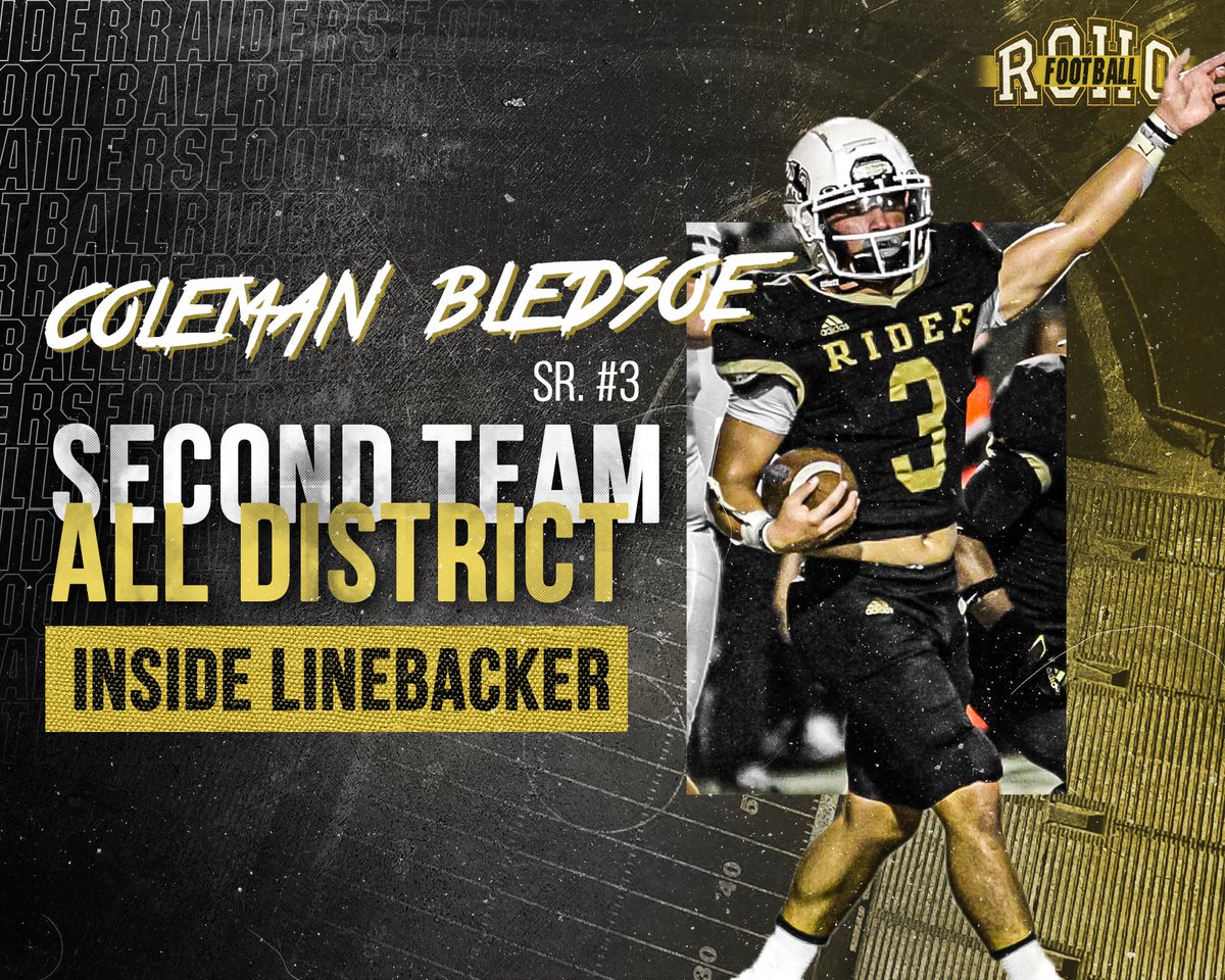 Coleman Bledsoe @BledsoeColeman 

2nd Team ILB

Congratulations‼️

#OFOT | #PAMOJA