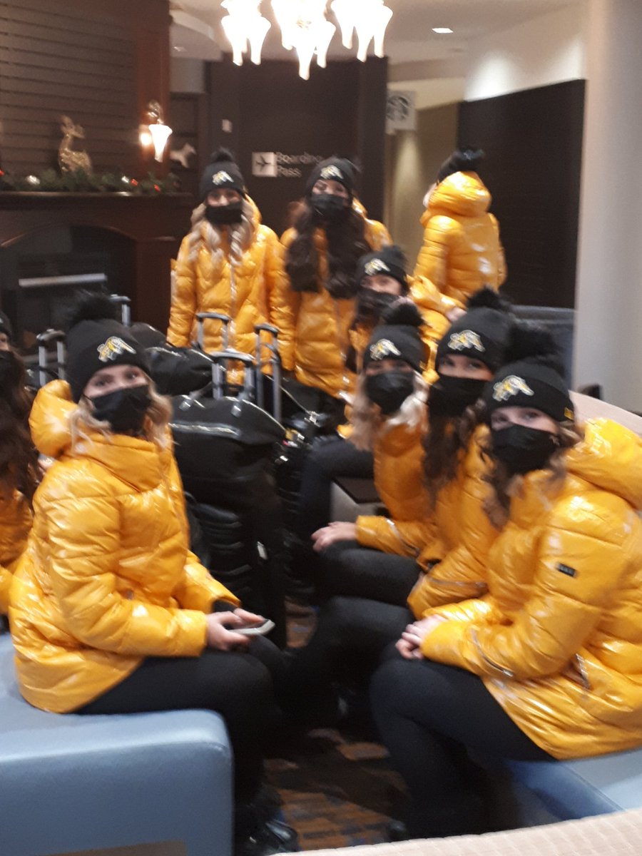 Markonfootball's tweet photo. .@Ticats cheer team is ready for #gc108 https://t.co/ewxKJDf6W8