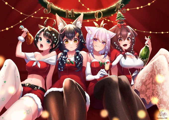 Have a Merry ChristmaSMOK!!
#プロテインザスバル #みおーん絵 #絵かゆ #できたてころね 