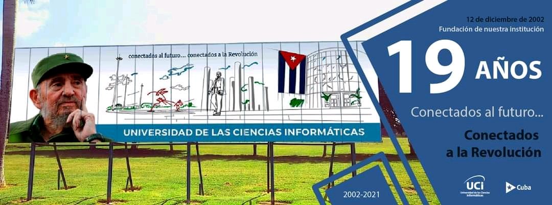PCTHabana_3CE's tweet photo. Desde el @PCTHabana_3CE felicitamos a toda la comunidad universitaria por el 1️⃣9️⃣ Aniversario de la @universidad_uci. Mucha flexibilidad, creatividad e innovación durante estos primeros años. Cuenten con nosotros para los nuevos retos. https://t.co/FZQS0kkhjX