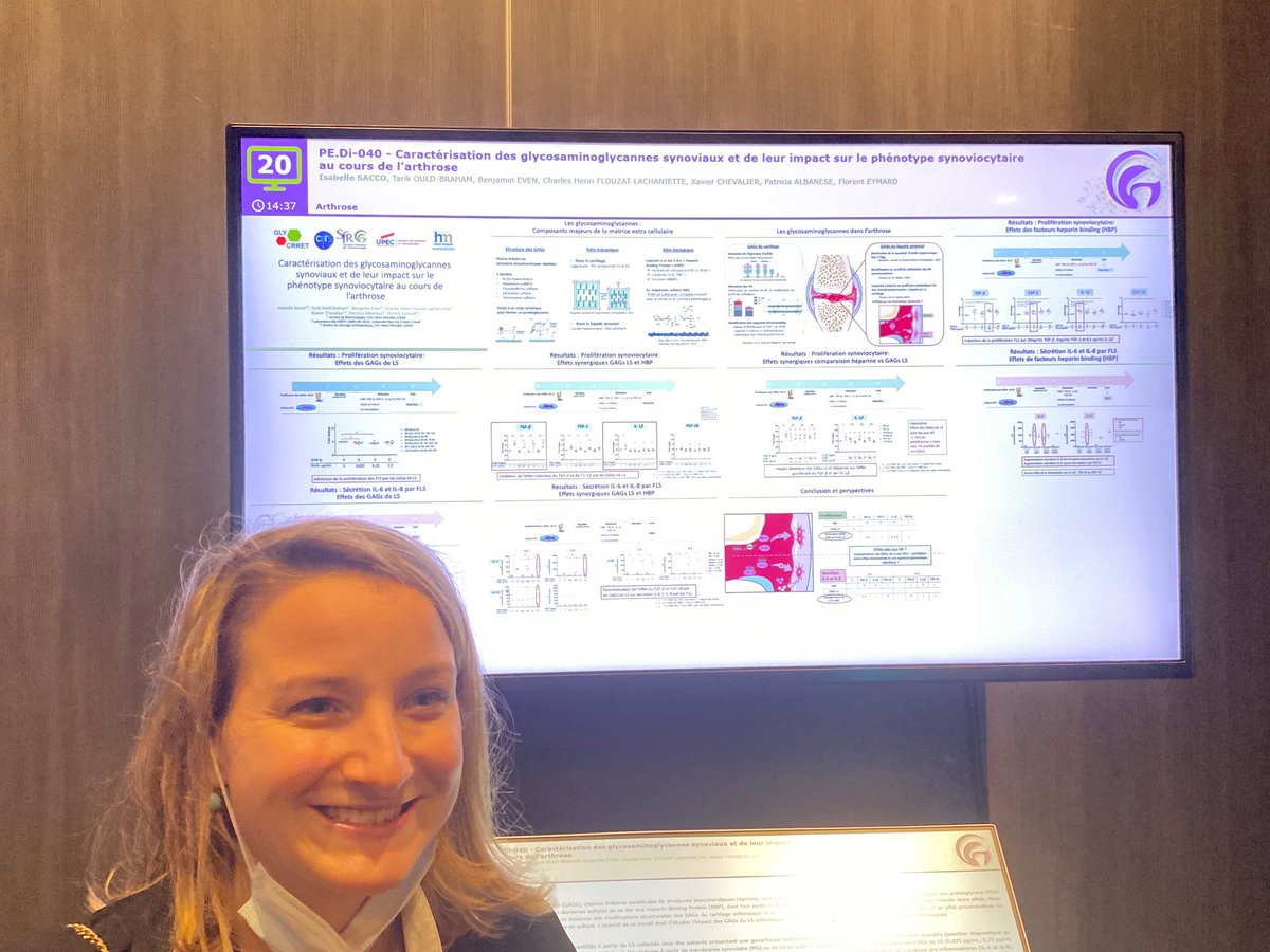 RegenlabFR's tweet photo. #SFR21 #Poster : #GAGs impact sur le phénotype synoviocytaire au cours de l' #arthrose par Isabelle Sacco, plus d'info ici : https://t.co/wdGTnbD3oM https://t.co/2NSxOgxWyG