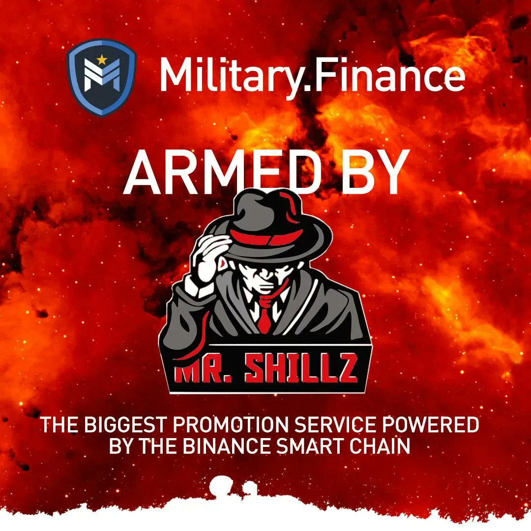 Mil_Finance's tweet photo. 🚨Military Finance is now armed by Mr. Shillz! 🚨
😎Created to help combat rug pulls and fake influencers alike, Mr. Shillz goal is to improve and unite the world of crypto across all chains.🔥#crypto #cryptocurrency 
👉🏻https://t.co/Uezs71s7ET https://t.co/NlqvaD3DXQ