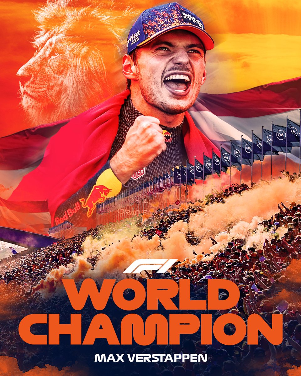 MAX VERSTAPPEN. WORLD CHAMPION!!! A stunning season by an extraordinary talent #HistoryMade #F1 @Max33Verstappen