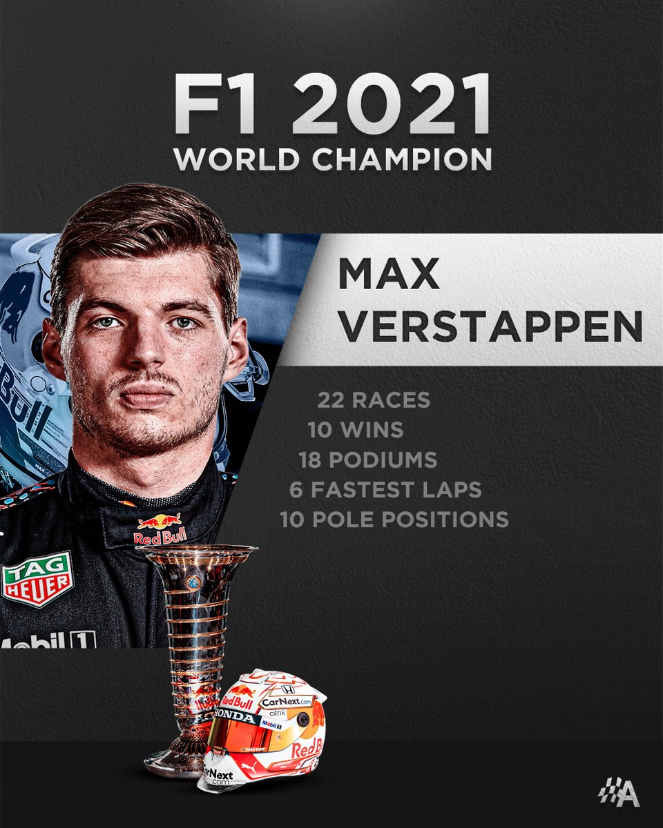 autosport's tweet photo. MAX VERSTAPPEN WINS THE RACE AND IS CROWNED THE #F1 2021 WORLD CHAMPION! 🏆

#F1 #Formula1 #AbuDhabiGP 🇦🇪 https://t.co/dltqazbHeH