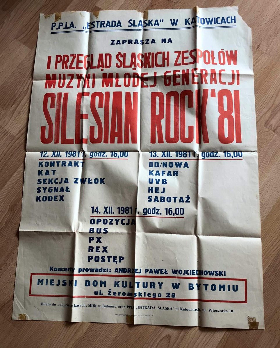 12 December 1981, KAT played a concert at the SILESIANROCK'81.KAT was then an instrumental band and performed songs from later recorded albums "666"&amp;"Rarities".
12 December 1981 is an interesting date in the history of KAT. 
#katofficial #metalmusic #piotrluczyk