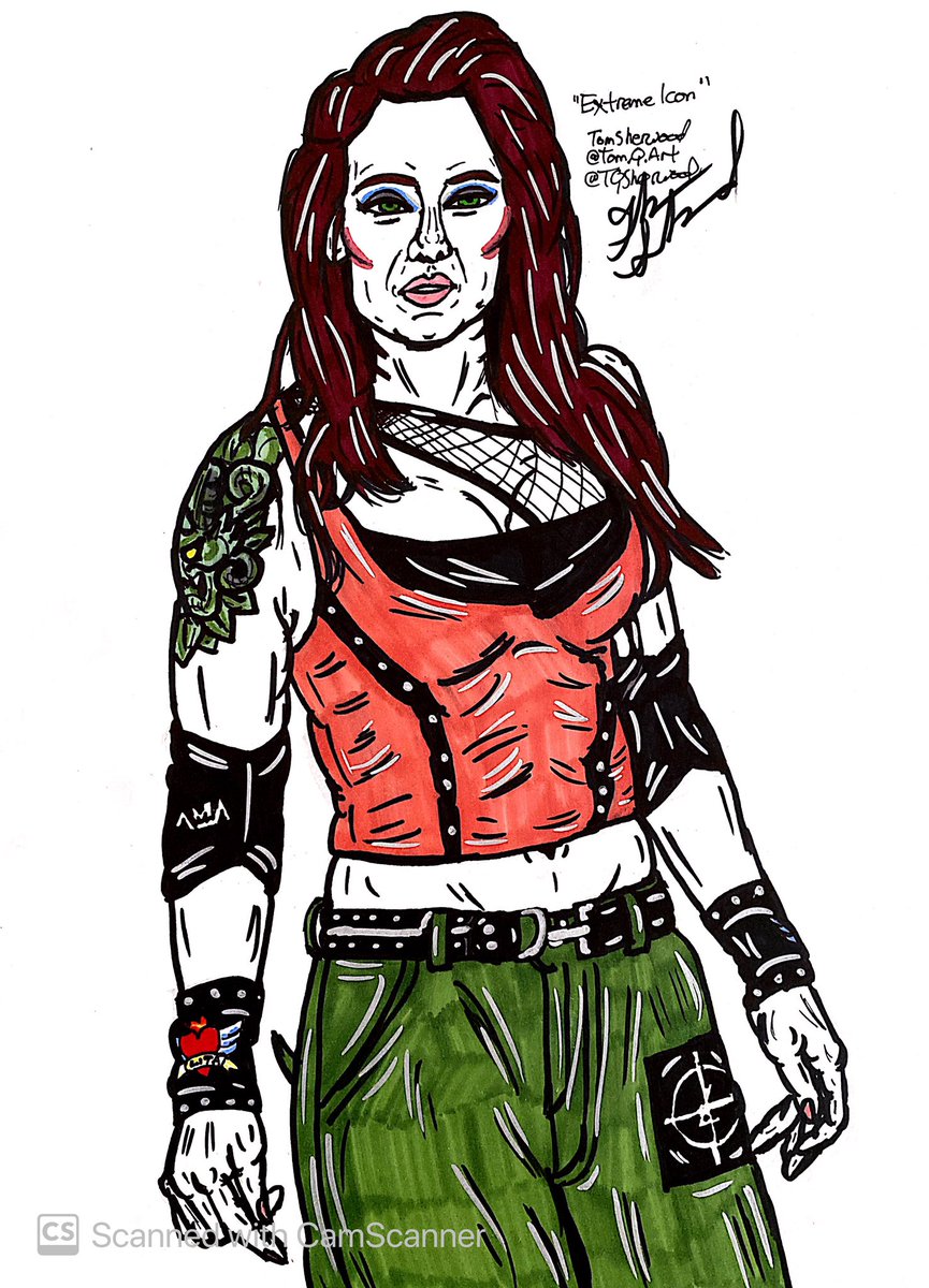 “Extreme Icon.” New drawing inspired by @AmyDumas!! This past Monday was the anniversary of Lita main eventing Raw in a Women’s Title Match against Trish Stratus! An iconic moment #lita #amydumas #wwefanart #wrestlingart #fanart https://t.co/Sy7869wvaH