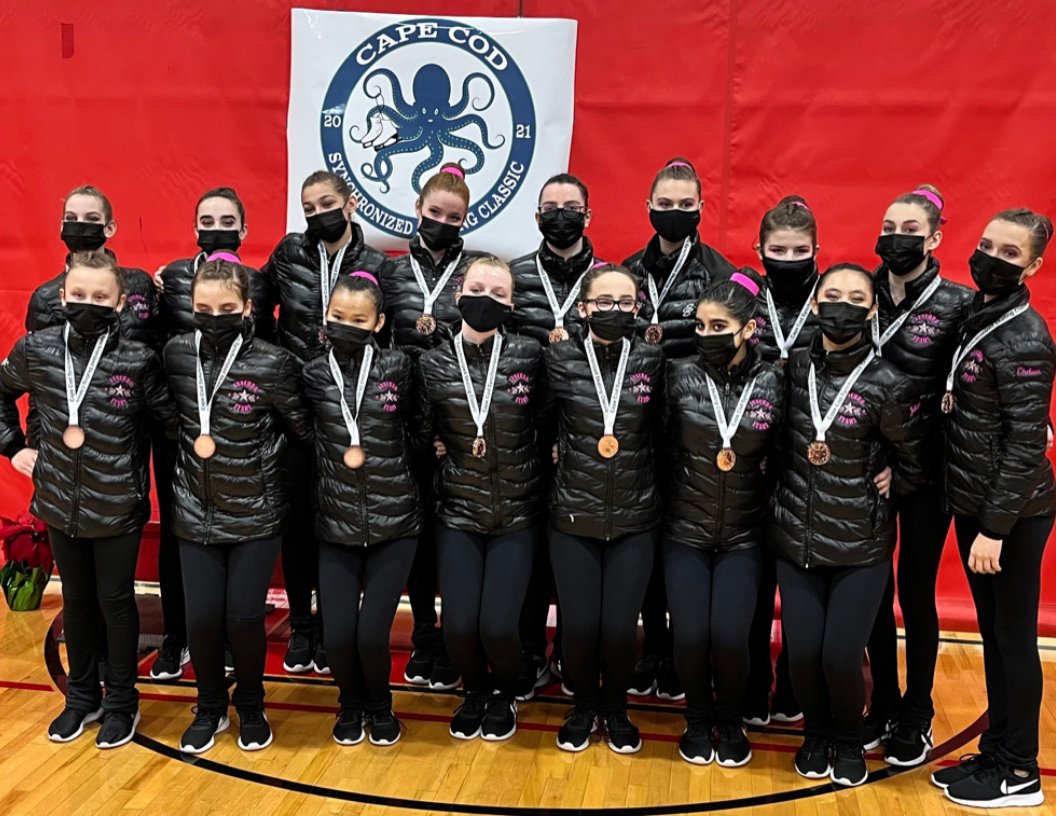 CONGRATULATIONS to our Pre-Juvenile team for earning bronze at Cape Cod Synchro Classic!!  #gosynchrostars #capecodsynchroclassic