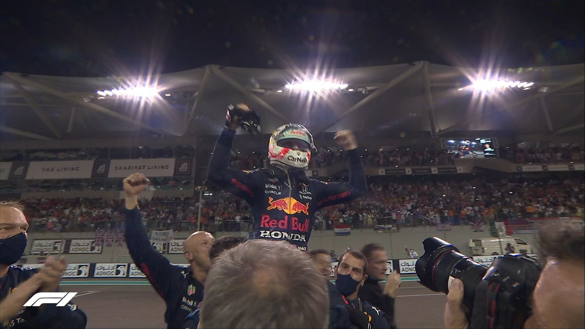 On top of the world 🏆 #AbuDhabiGP 🇦🇪 #F1 @Max33Verstappen