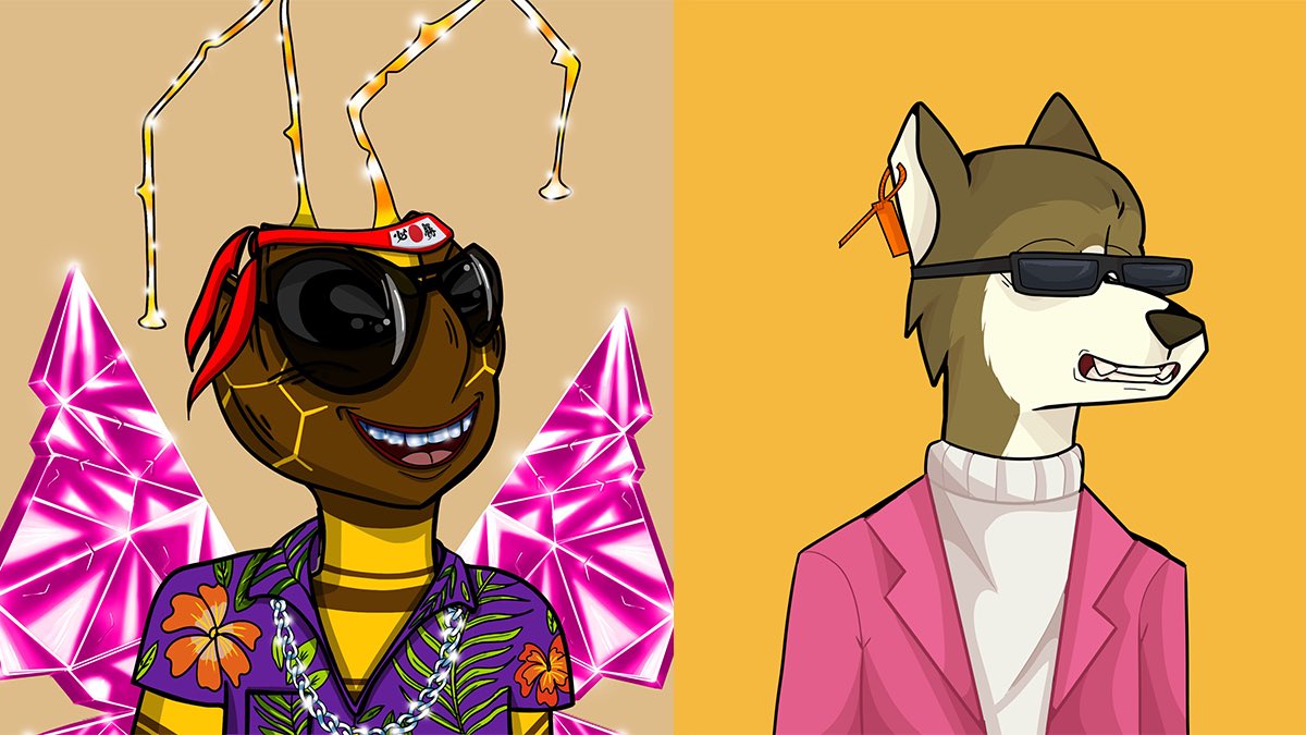 🚨#ElrondNFT GIVEAWAY from Boss Beez🐝 and High Street Wolf SocietY🐺

To enter:
✅ Follow both <a href="/BossBeezNFT/">Boss Beez Universe⚡️🐝</a> &amp; <a href="/HighStreetWolf/">High Street Wolf Society</a>
✅ Like, RT &amp; tag your friends
✅ Join our Discords

🥇Winner gets these 2 AWESOME #NFTs in 48h

#EGLD #NFTGiveaway #ElrondNetwork #ElrondCommunity $EGLD