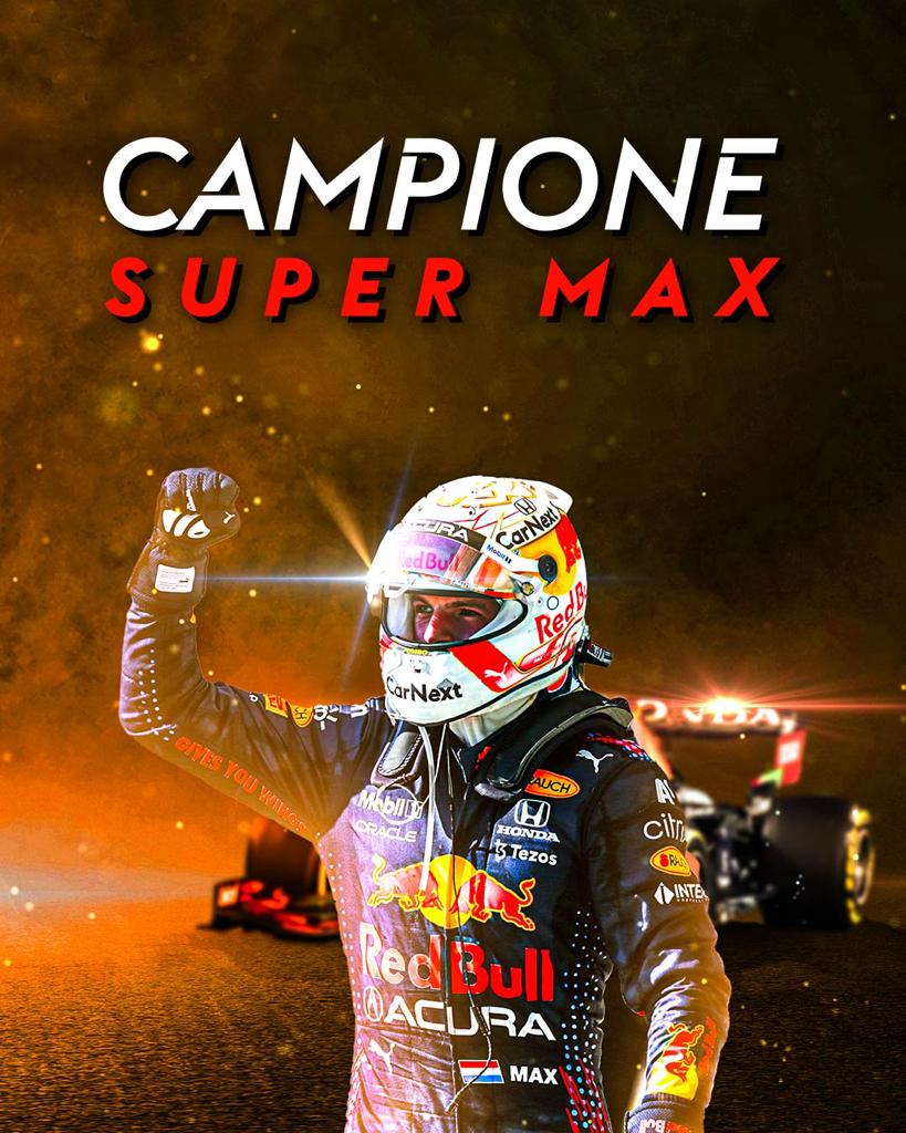 SkySportF1's tweet photo. 🔥 E' SUCCESSO DI TUTTO 
🏆 MAX VERSTAPPEN HA VINTO IL MONDIALE
‼️ CON UN SORPASSO ALL'ULTIMO GIRO
I RISULTATI ➡ https://t.co/QCS3JN48RY
#SkyMotori #F1 #Formula1 #AbuDhabiGP https://t.co/V92JMCjx6s