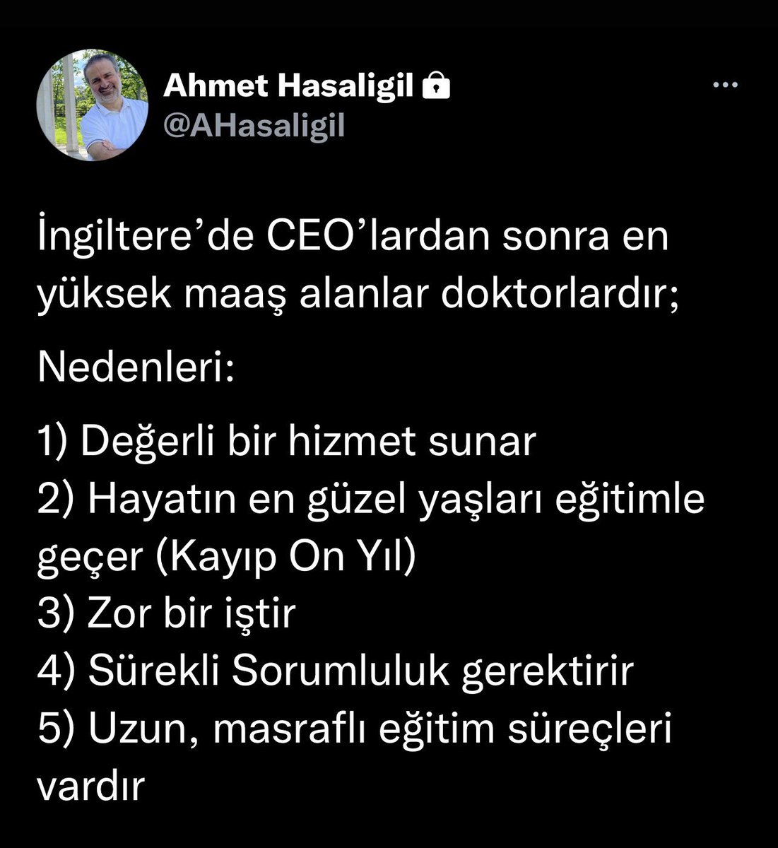Hekimler neden diğerlerinden daha yüksek maaş almalı diyenlere geçtiğimiz uzun taşlı yolların kısa özeti. 
 #SakınAklınızdanGecirmeyin