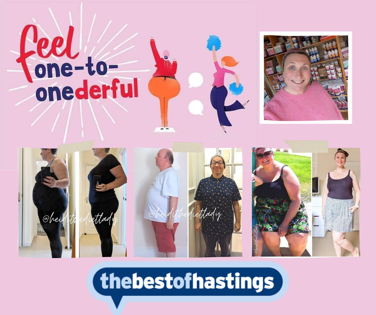 Heidi is your local 1:1 Diet Consultant and helps both men &amp; women. Offering weight loss plans flexible enough to fit in with your lifestyle! 
Get in touch with Heidi today
👉🏻bit.ly/ContactTheDiet…

#Thebestof #Hastings #Bexhill #Rye #Battle #Buylocal