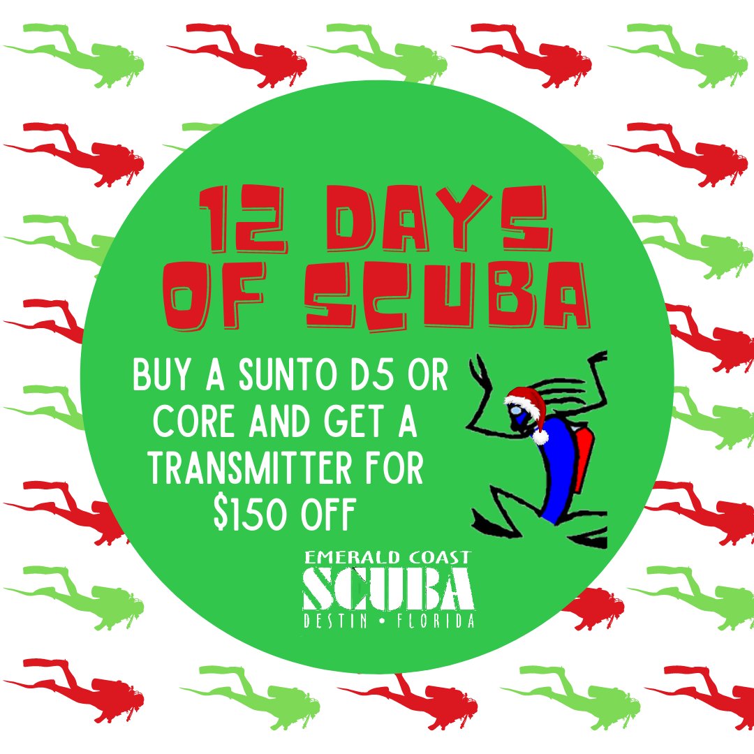 It’s our final day of the 12 Days of SCUBA! 
Don’t forget we close at 2 pm on Sundays
#scuba #scubadivers #waltoncounty #southwalton #destin #emeraldcoast