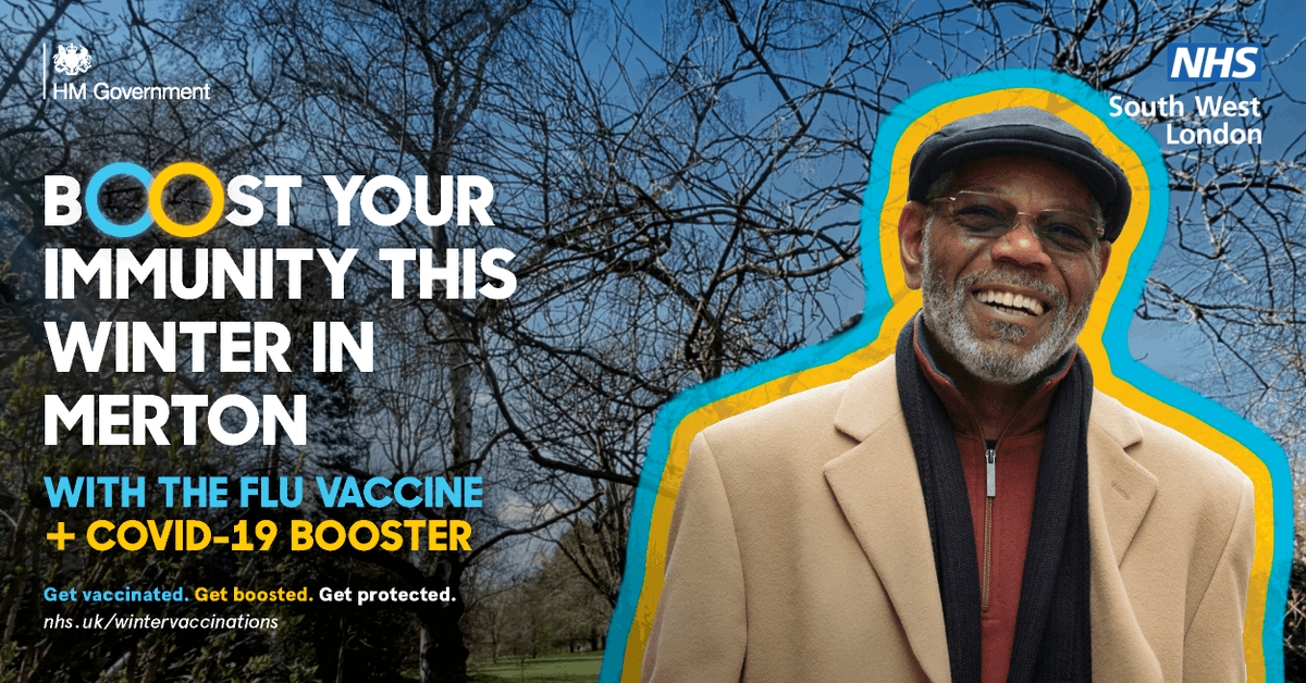 Merton_Council's tweet photo. Boost your immunity this winter in Merton by getting your flu and COVID-19 vaccines π
Find out more: https://t.co/Z9ADR3LdRo
Get vaccinated. Get boosted. Get protected.
#GrabAJab #KeepMertonSafe https://t.co/waUaIqsH0b