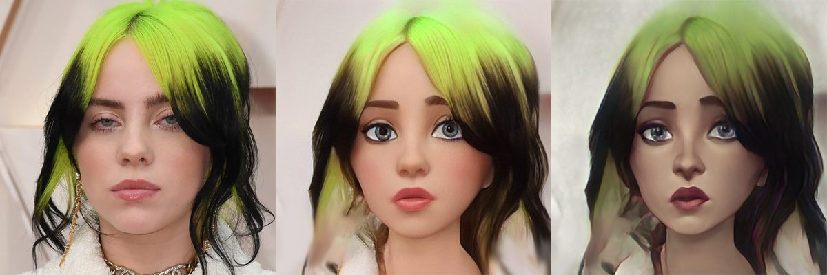 rasulhasancom's tweet photo. #ArсaneGAN itself works very well. And @devdef is improving the model almost every day. But I think the result with real faces is not the same effect as it gets after the additional #Toonify effect. Hybrid form can get very high quality things. https://t.co/FPtBaKwtpA