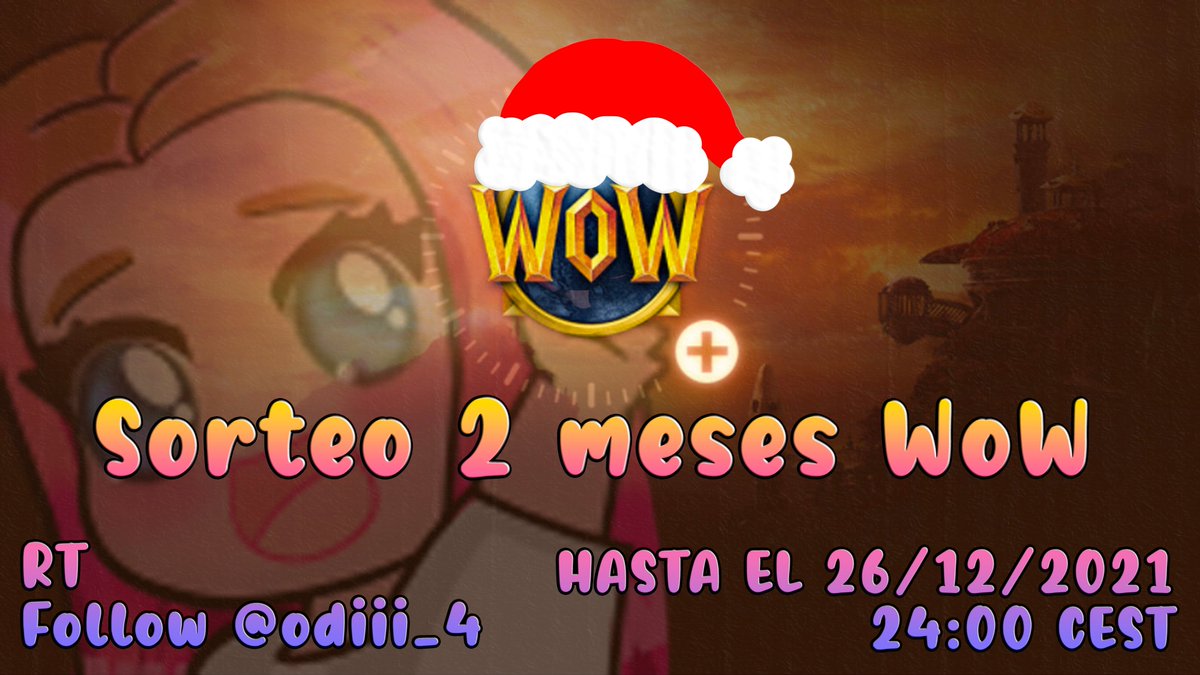 🎉🎉🎉 Sorteo de 2 mesecitos de tiempo de juego porque sí, porque me apetece 🎁

✅ Para participar 👇
💙 Follow @Odiii_4 
🔁 RT este tweet ^^

🗺️ Válido para EU y NA
🗓️ Fecha límite para participar
🏆26/12/2021 a las ⏰24:00 CEST 

¡Mucha suerte a todxs! 💕😋
