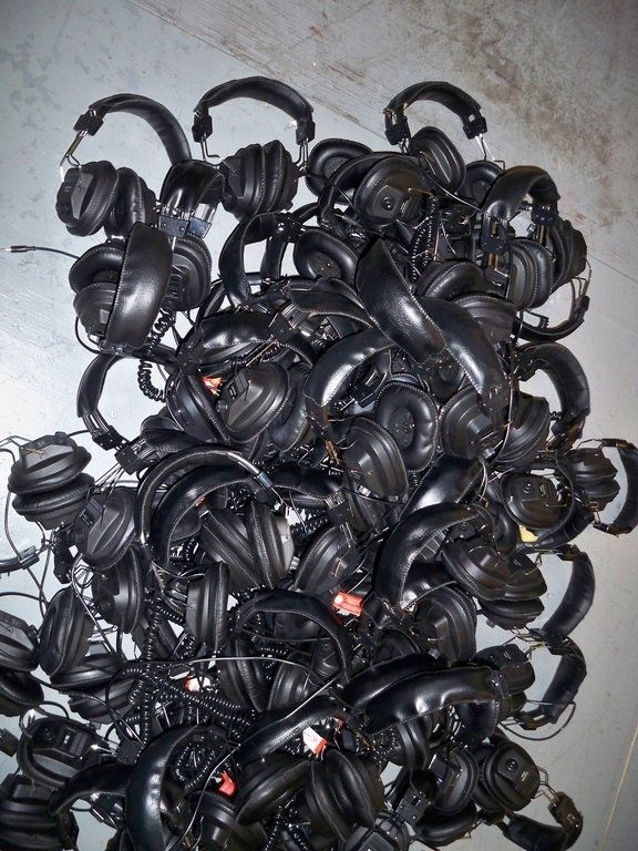 JacobStockton's tweet image. Toto Wolff's headset collection.