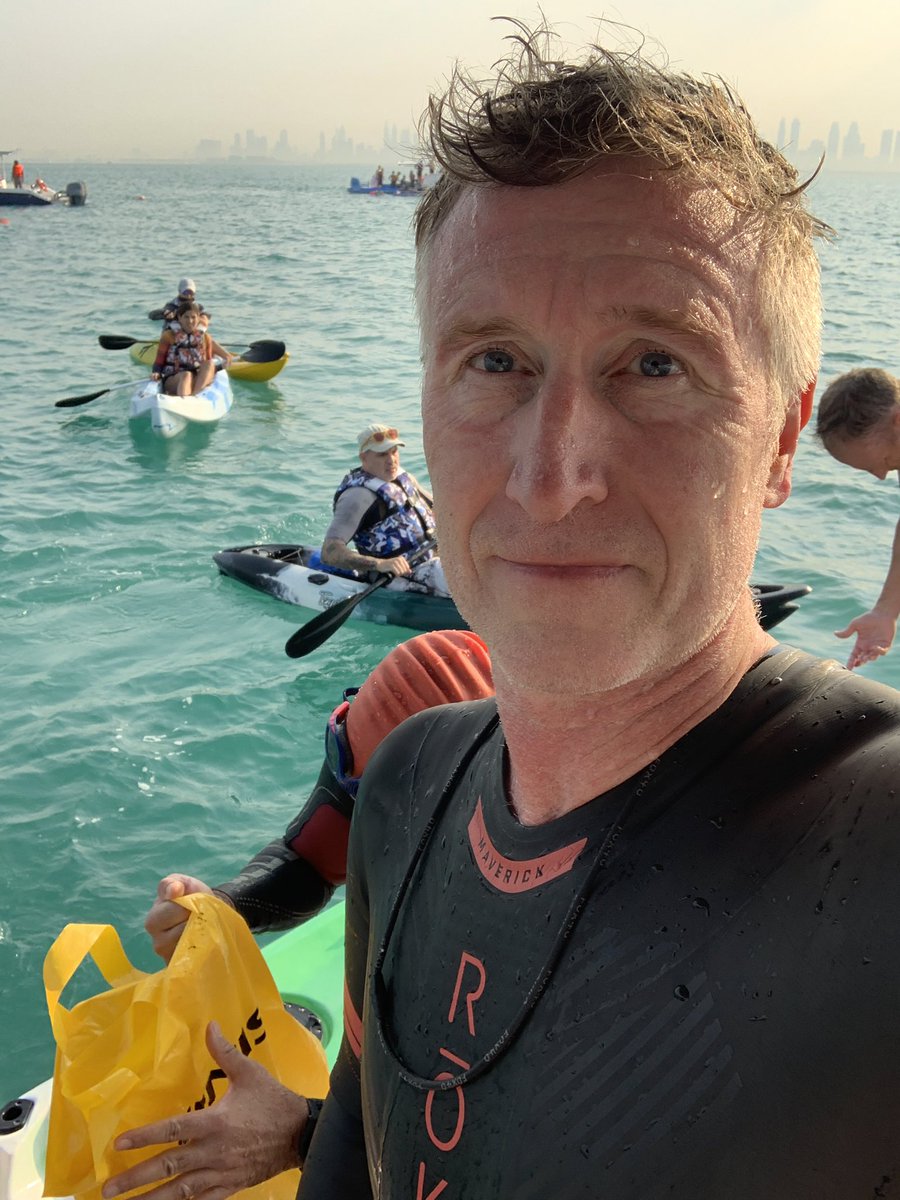 What an event. Swim from kite beach to the world Islands organised by swim smooth Dubai. #roadtoroth