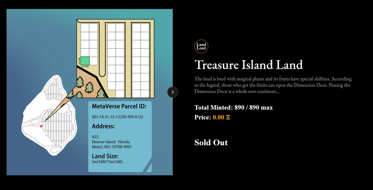 landlootNFT's tweet photo. Treasure Island Land sold out🔥🔥🔥🔥 
Have you found your neighbor yet?🥳🥳🥳

#nft #Metaverse #LFG https://t.co/rjxBu5uwtM