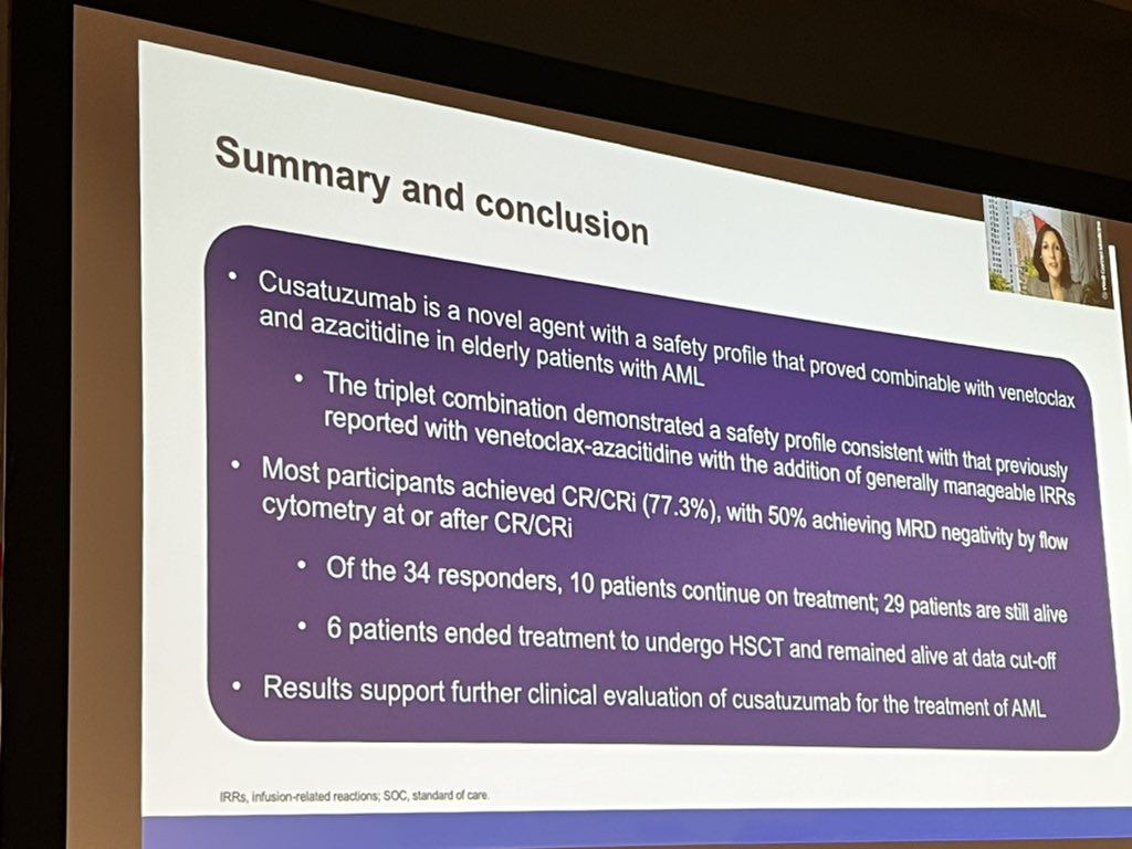 🟢 Moving forward beyond AZA-VEN in AML with triple combinations. Cuzatuzumab, anti-CD70 antibody looks safe and promising 👍🏻👍🏻