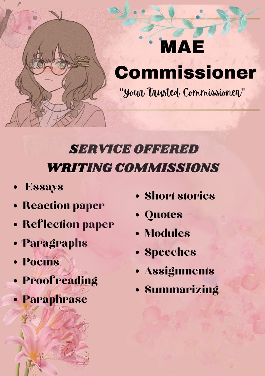 ur_commish's tweet photo. 💫 Hello comms-munity! Mae is now open at ur service. If you need an xtra hand to carry all of ur backlogs, I'm here to help u!

Just slide thru my dm 💌 and I can guarantee an authentic work!

Here r some services I offered. Abt the price, no worries! We can discuss it later! https://t.co/3274ucClYr