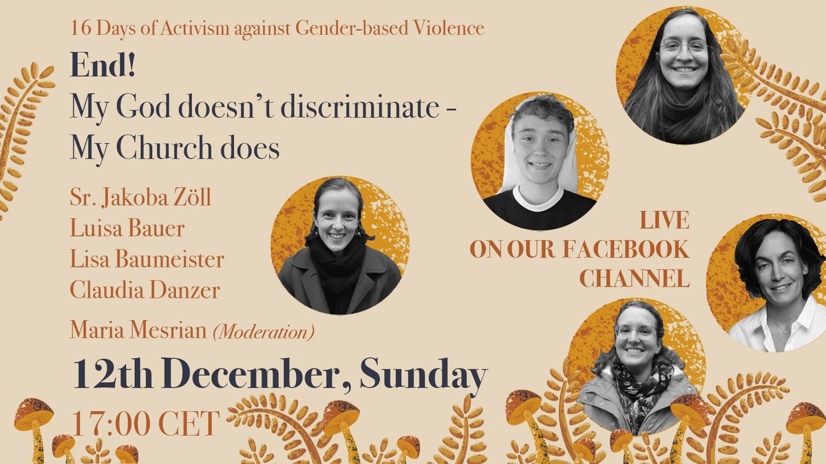 vofwomen's tweet photo. TODAY IS THE DAY 👇
📺 We're going LIVE soon 👉 https://t.co/i6T9OXjmfa
#staytuned
#16daysofActivism2021 
#catholichurch https://t.co/HliMpba69M