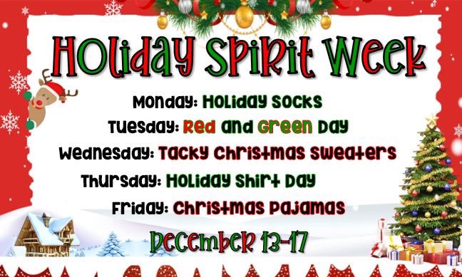 USD265_EMS's tweet photo. A little holiday fun at EMS this week! Find those holiday socks for tomorrow and some red and green for Tuesday. Enjoy the rest of the weekend Tigers! #tigersunleashed https://t.co/tuUDSdPy6G