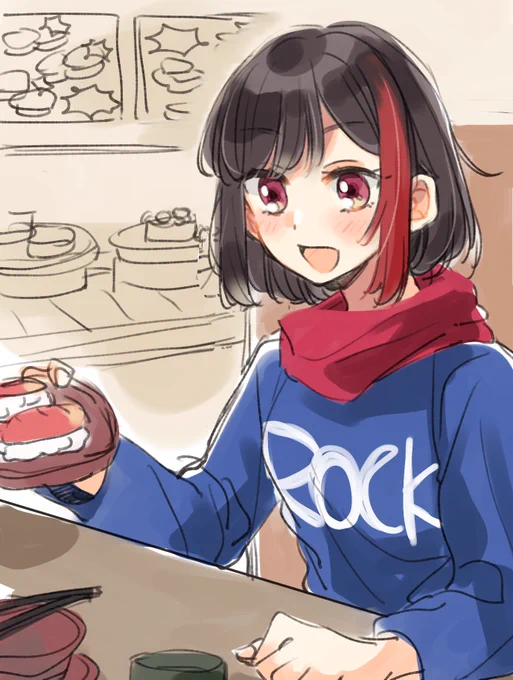 回転寿司に行く美竹 
