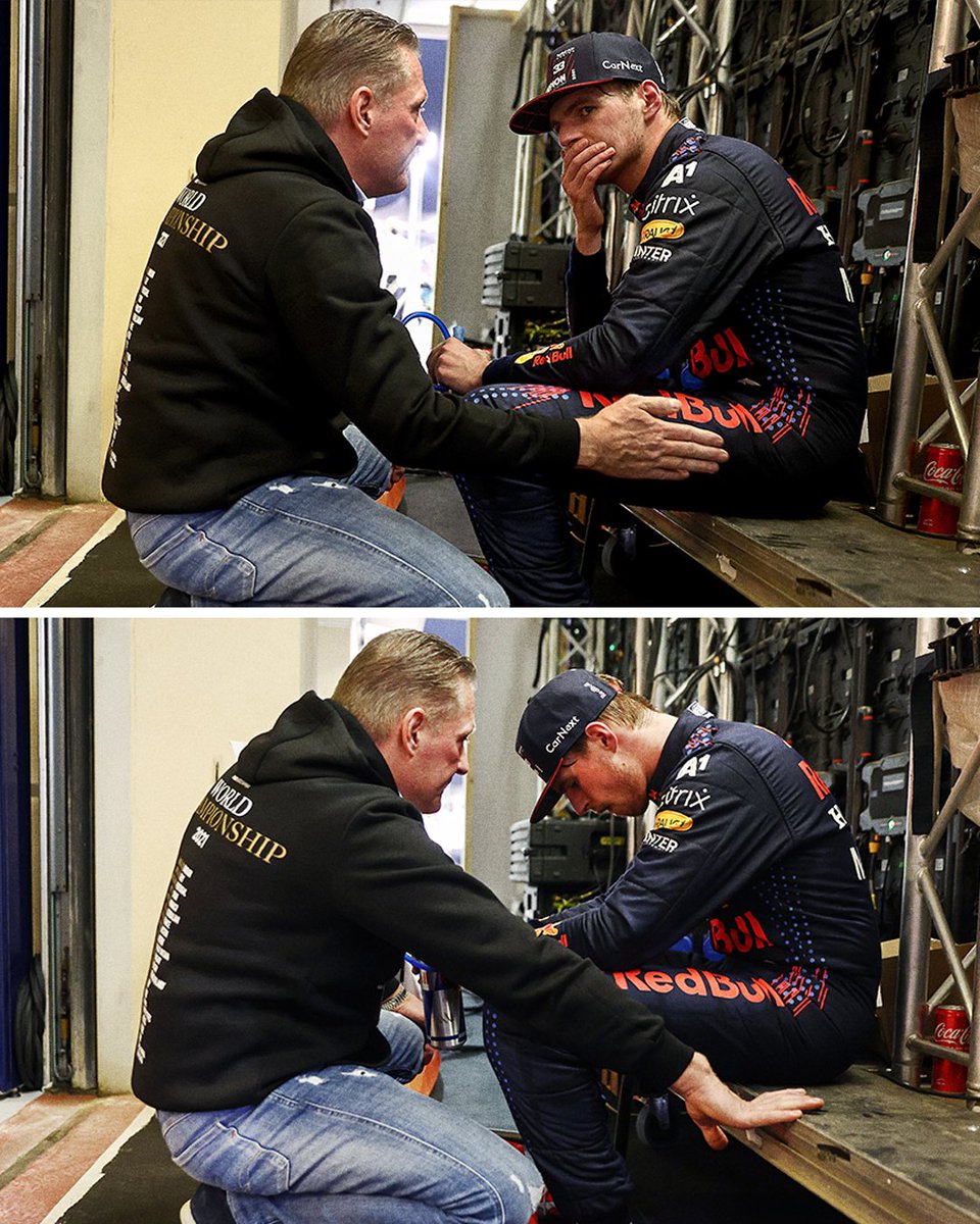 SportsCenter's tweet photo. This moment between Max Verstappen and his dad ❤️

@ESPNF1 https://t.co/Z1fRMxfaeh