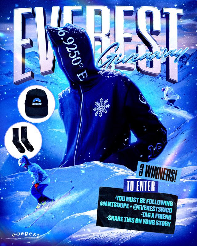 antsdope's tweet photo. We doing a giveaway w 3 winners on ig !! Go follow @ everestskico on IG for more details 🥶❄️💙 https://t.co/alshsZHLhw
