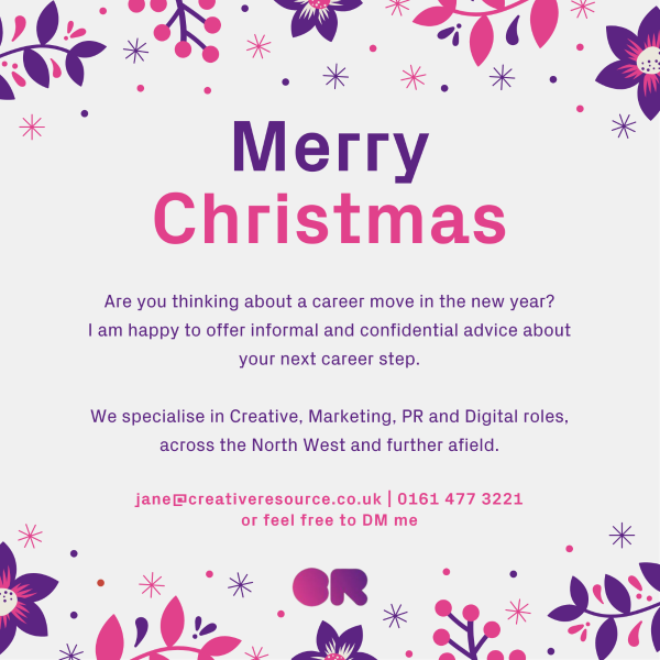 I'm feeling nicely festive, how about you?
Are you thinking about a career move in the new year? I am happy to offer informal and confidential advice about your next career step.