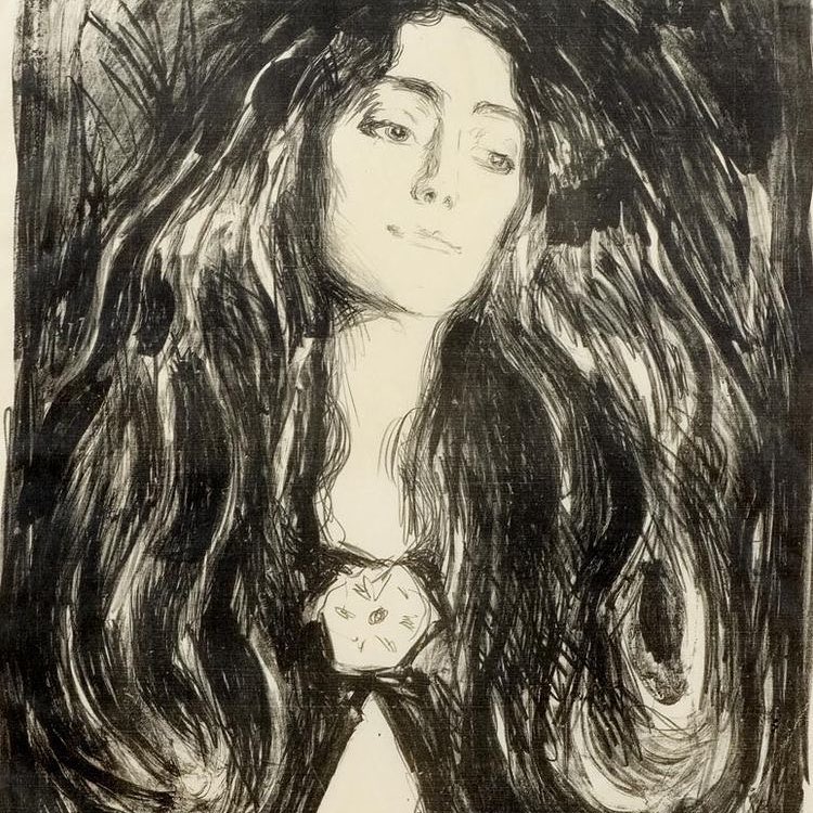 Eva Mudocci by Edvard Munch 