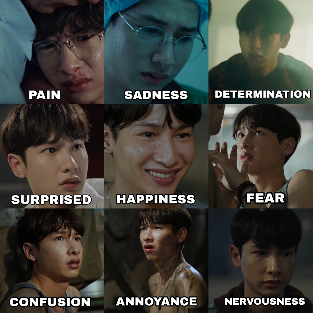 offguncuddles's tweet photo. different emotions portrayed by gun atthaphan in #NotMeSeries #NotMeSeriesEP1 :

— #กันอรรถพันธ์ #กันอรรถพันธ์น่ารักกว่าที่คิด #ออฟกัน https://t.co/ep65G6ZQbC