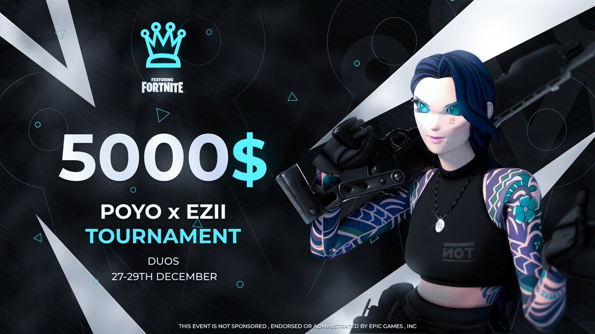 Poyo x @TheRealEZII 5000$ Duo Cup 🏆 • Open Heat 1 : 27/12 at 18:00 CET • Open Heat 2 : 28/12 at 18:00 CET • Finals : 29/12 at 18:00 CET Register : wls.gg/PoyoXEzii 20 invited duos who wants it ?