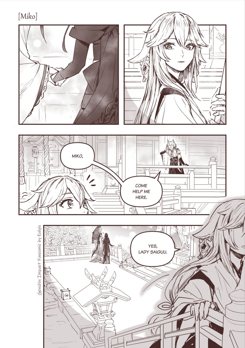 [Miko]
--

My attempt to make a sweet Genshin fancomic (人'∀`) hope it's good. 