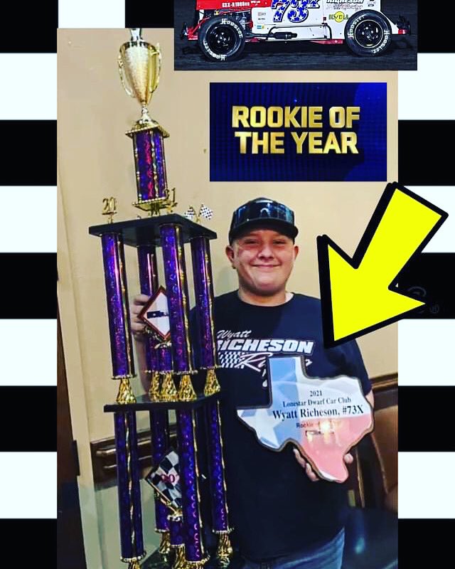 He set out to get Rookie of the Year and met his goal. Thank you to all his sponsors for helping make his dream come true! We couldn’t have done it without you!🏆🏎🏁7️⃣3️⃣❌