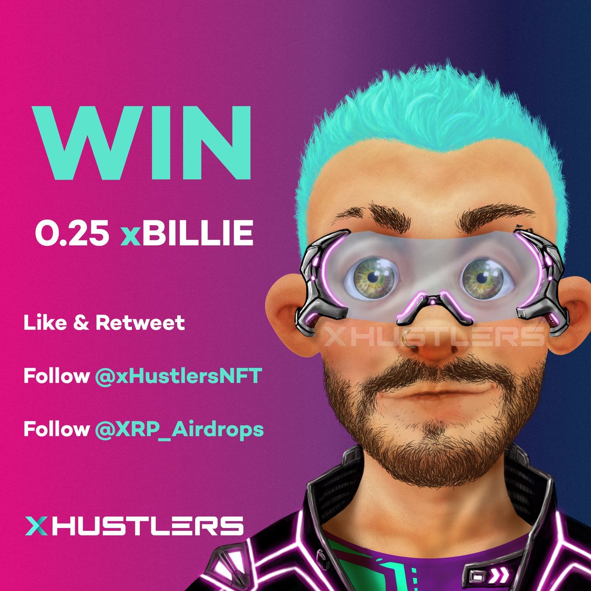 ✨🏆🎁🎈#Giveaway Time!!!🎈🎁🏆✨

📢 It's a #xBillie Giveaway!!!

💰 .25 #xBillie each to 5 Lucky Winners Who:

🎁 ♻️ &amp; ❤️ this post
🎁 Comment and Tag 3 Friends
🎁 Follow @xHustlersNFT &amp; <a href="/XRP_Airdrops/">XRP Airdrops</a> 

🏆 Winner Will be Announced on 12/15/21 🏆