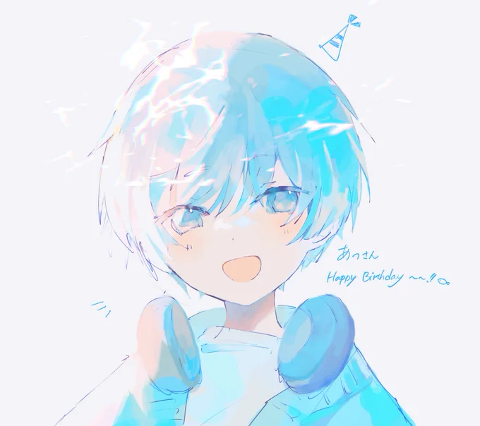 #atsu_fanart 
あつさんお誕生日おめでとう〜〜〜!!!!🥳🎉✨✨ 