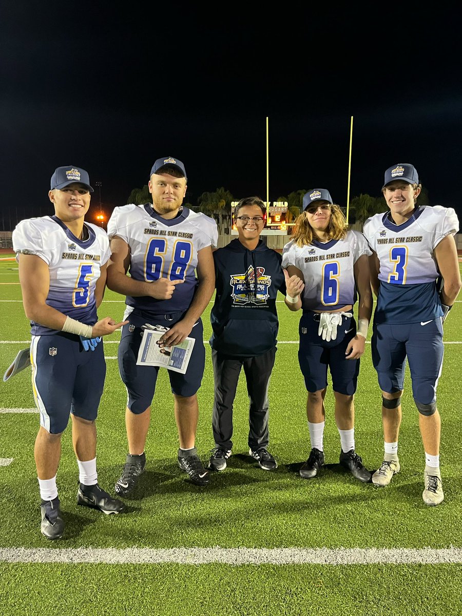 Had an absolute blast coaching the NORTH All-Star Team. Finished with a 35-12 W to continue the streak.

Great to be around 6 senior former players between my time at Ramona &amp; Poway HS. 2 weeks of additional memories!

Best of luck to all these studs!

MVP: Malachi Keels
