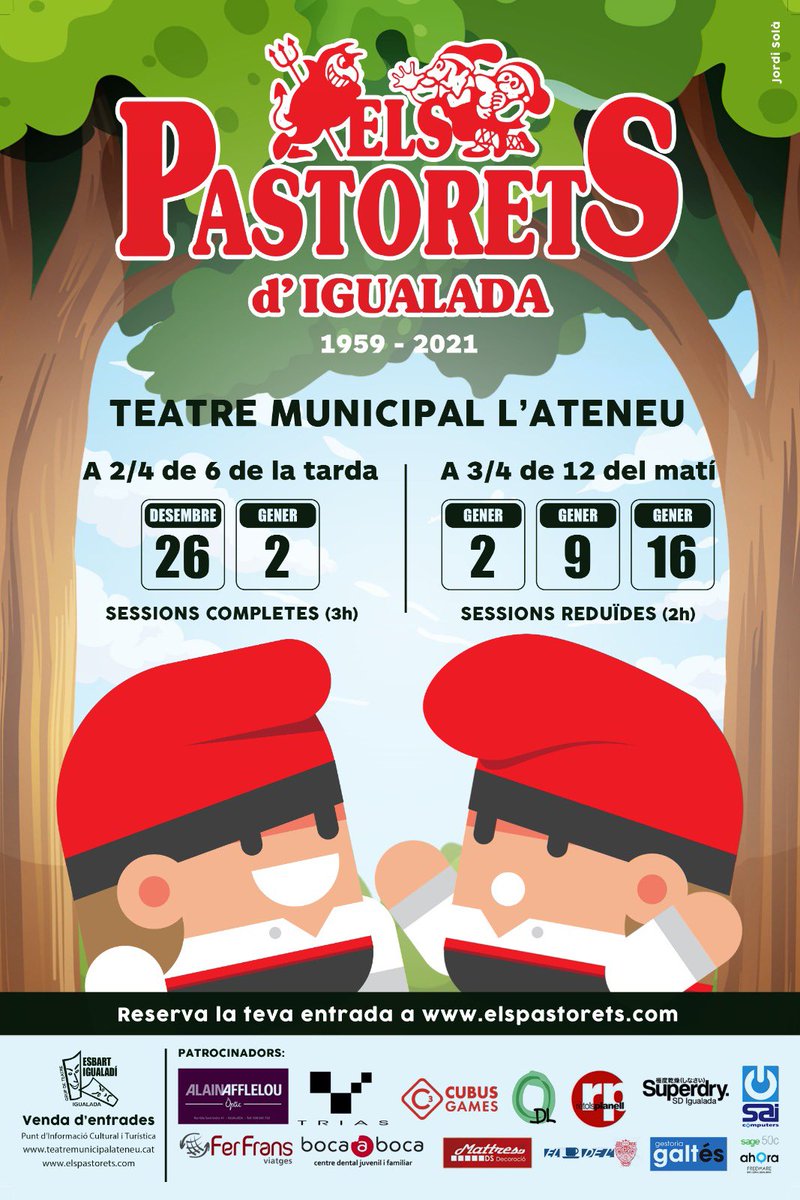 VOLEU RESERVAR LES ENTRADES?
Doncs ja ho podeu fer:
👉🏻 teatremunicipalateneu.cat/els-pastorets-…