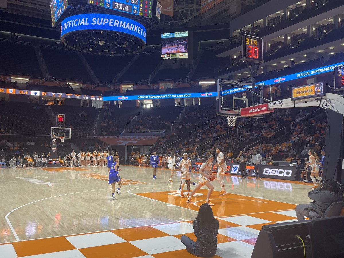 wutksports's tweet photo. FINAL
@LadyVol_Hoops: 84
@GSU_WBB: 60
Tamari Key is the high scorer of the game for Tennessee with 16 points.
For Georgia State, Taniyah Worth leads with 13.
๐ธ: @chloe_levering
#LadyVols #NCAAWomensBasketball #RockSolidSports #WUTKFM https://t.co/rUW9gpgdbe